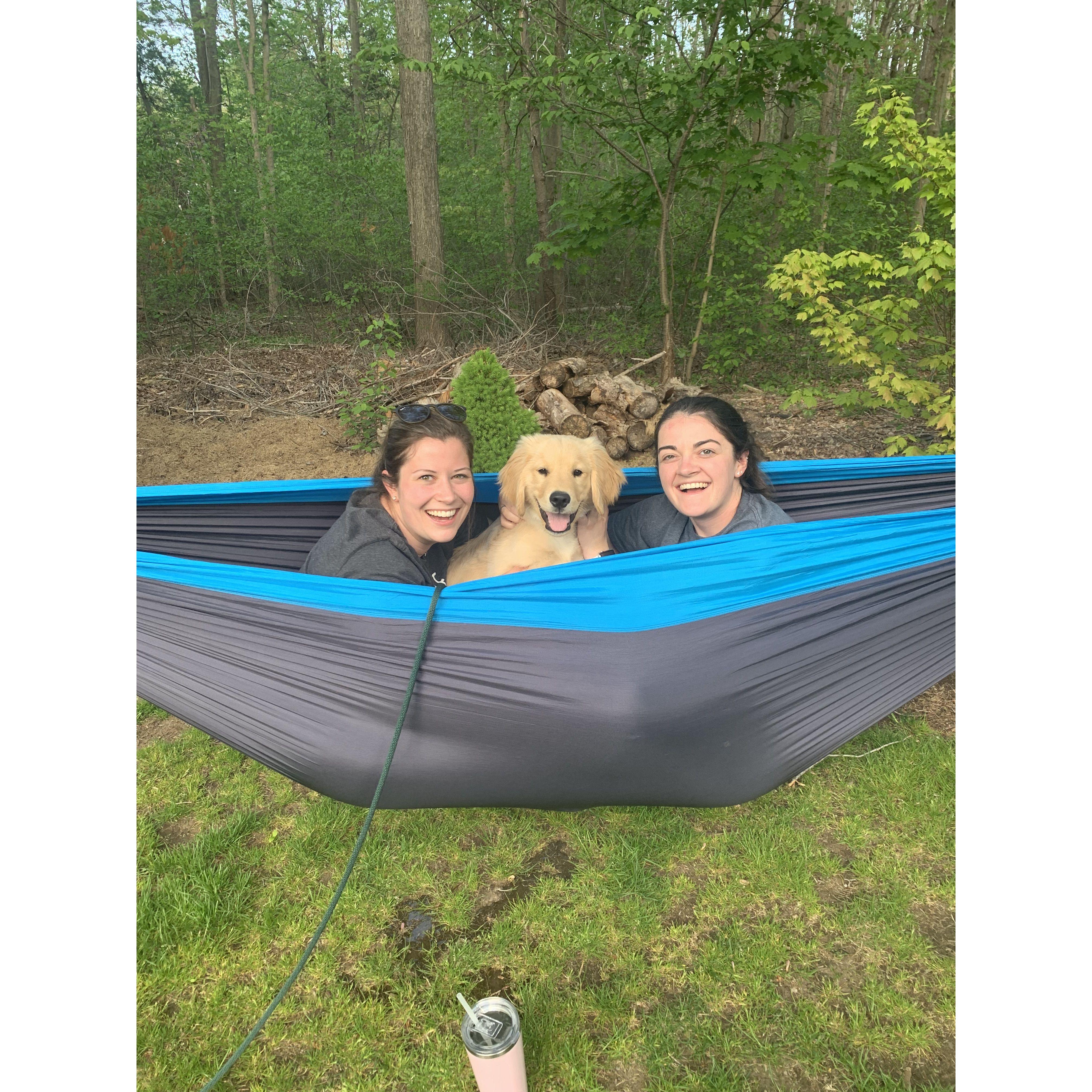 Just hanging with our favorite fur baby, Benny!