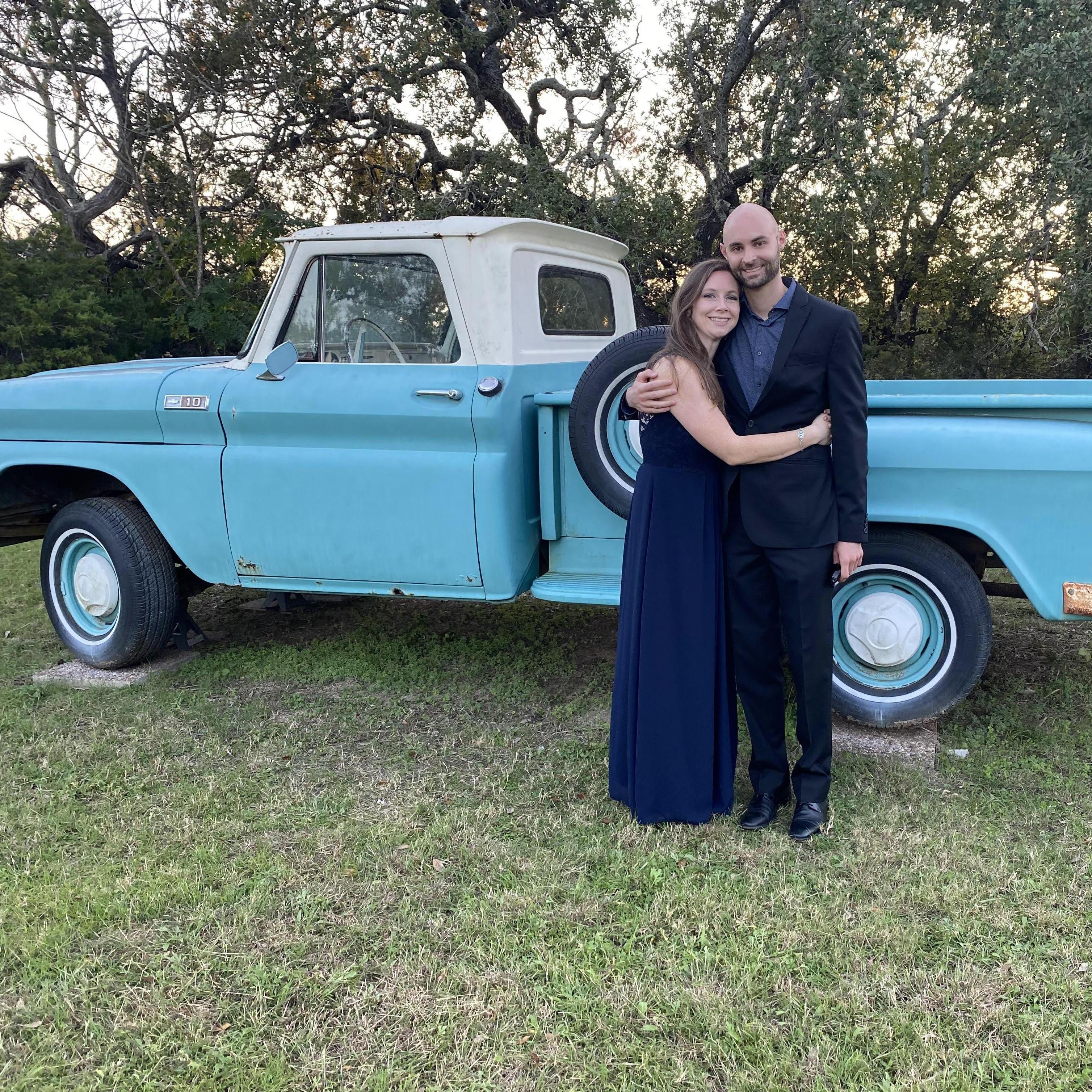 All dressed up for a friend's wedding in Austin in November.