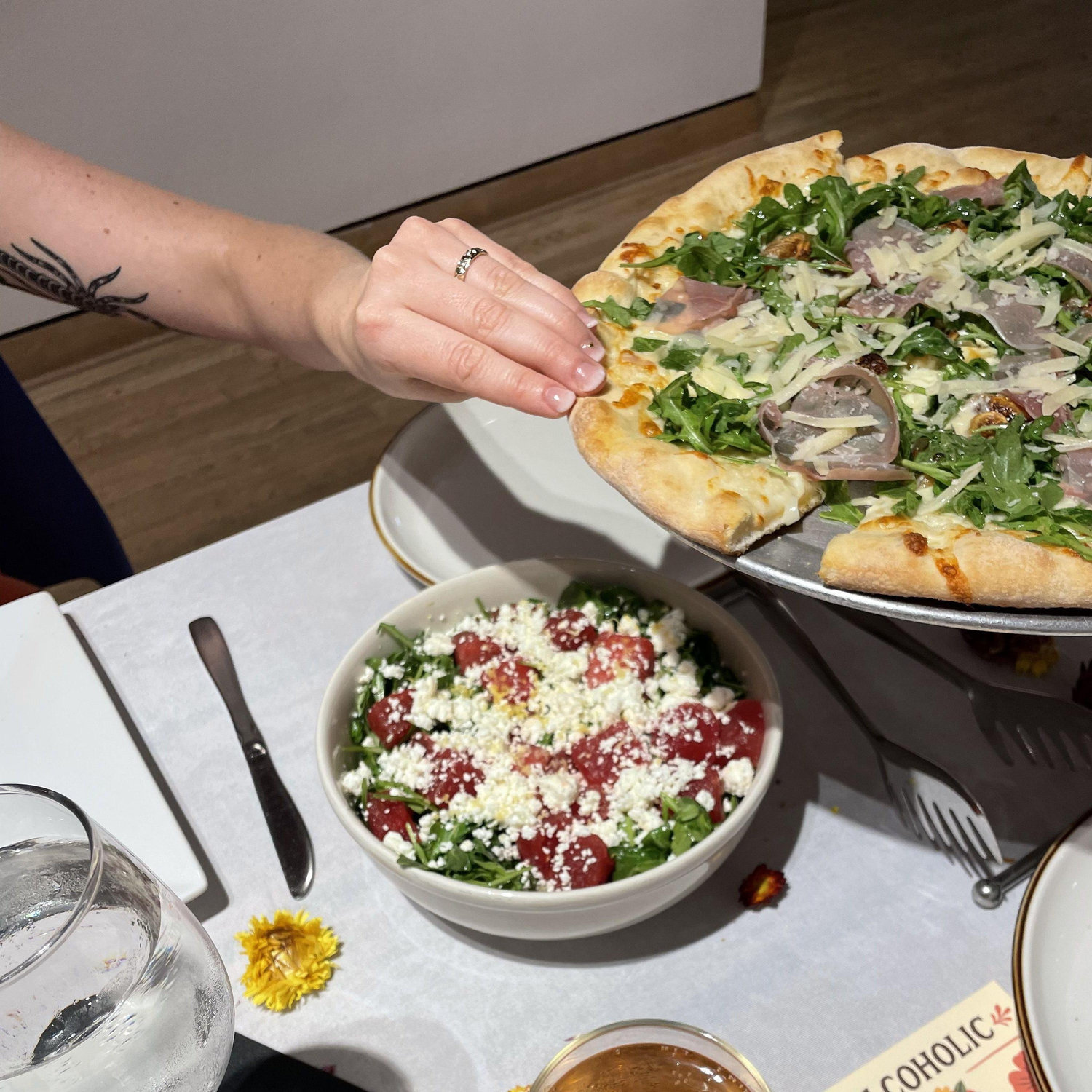 We highly recommend the fig and prosciutto pizza if you're ever at Brasil!