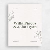 Beige Wedding Save the Date - Sylvan Portrait