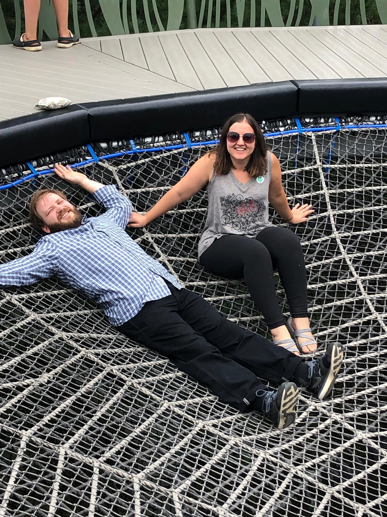 Caught in a web at The Wild Center in the Adirondacks
