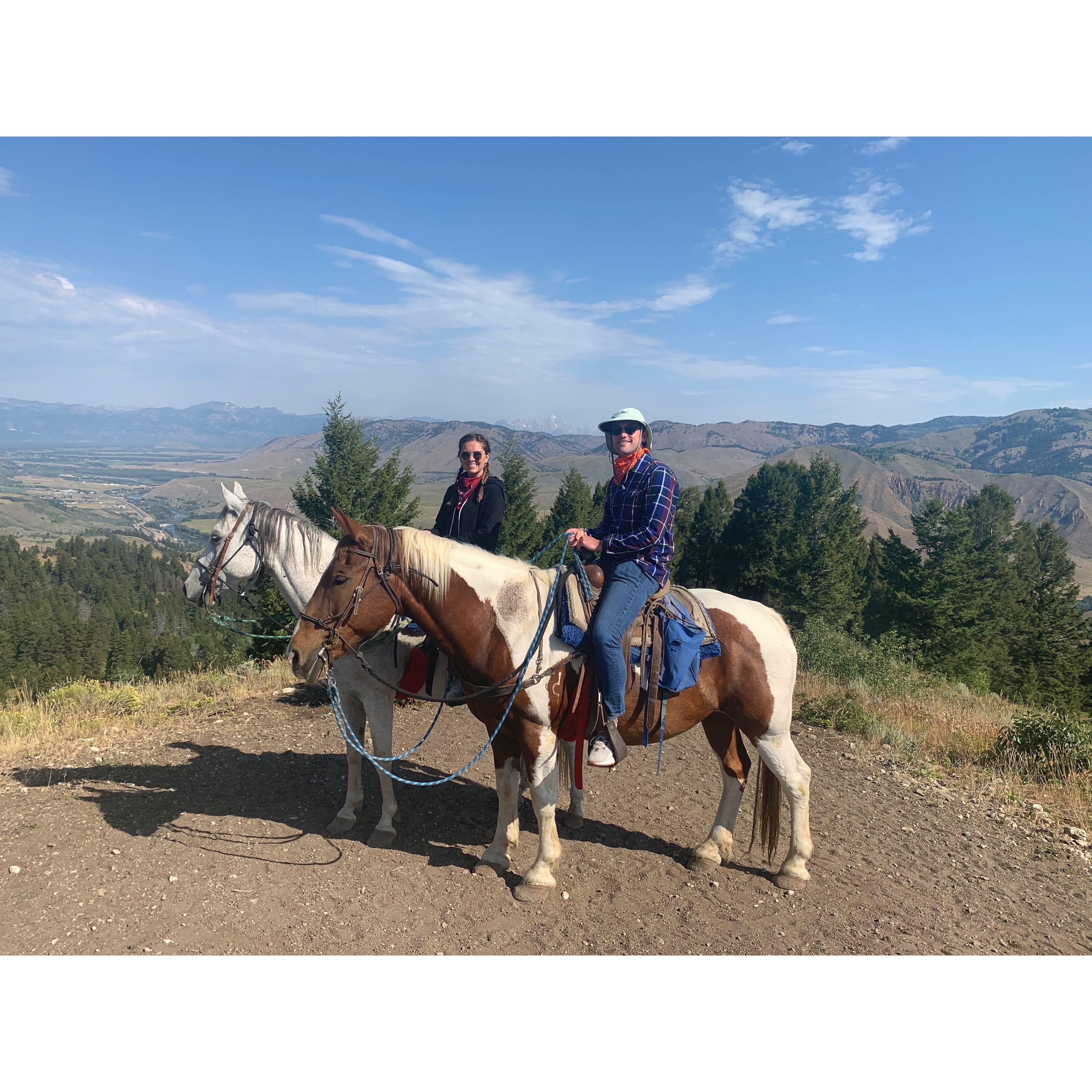 Horseback riding in Jackson Hole, WY.