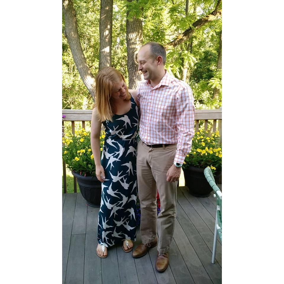 At Caroline's rehearsal dinner, just last summer...because Dad clearly wanted to have both Pember sisters get married within 14 months of each other.