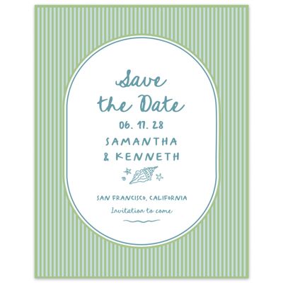 Pistachio, Green Wedding Digital Save the Date - Sole Portrait