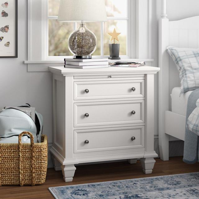 Magness 3 - Drawer Nightstand in White