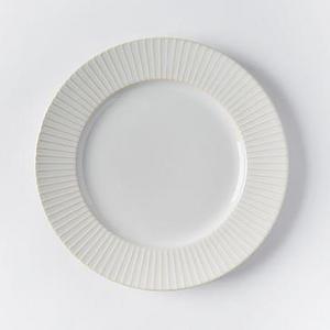 Textured Dinner Plates (Set of 4) - White (Lines)