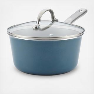 Porcelain Enamel Covered Saucepan