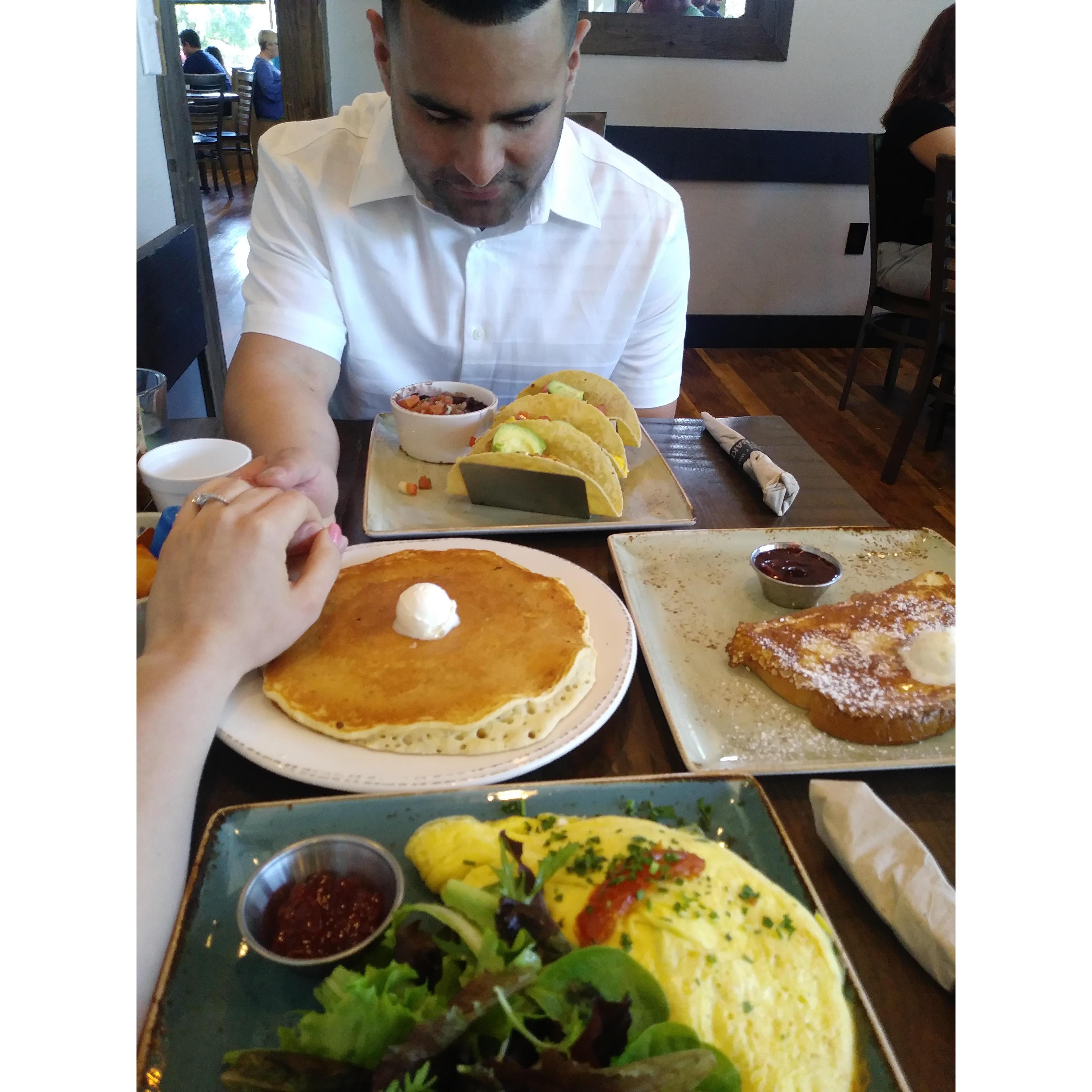 Our First Breakfast as an engaged couple while trying out a new place -- First Watch