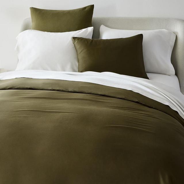 Silky TENCEL Duvet, Full/Queen, Dark Olive