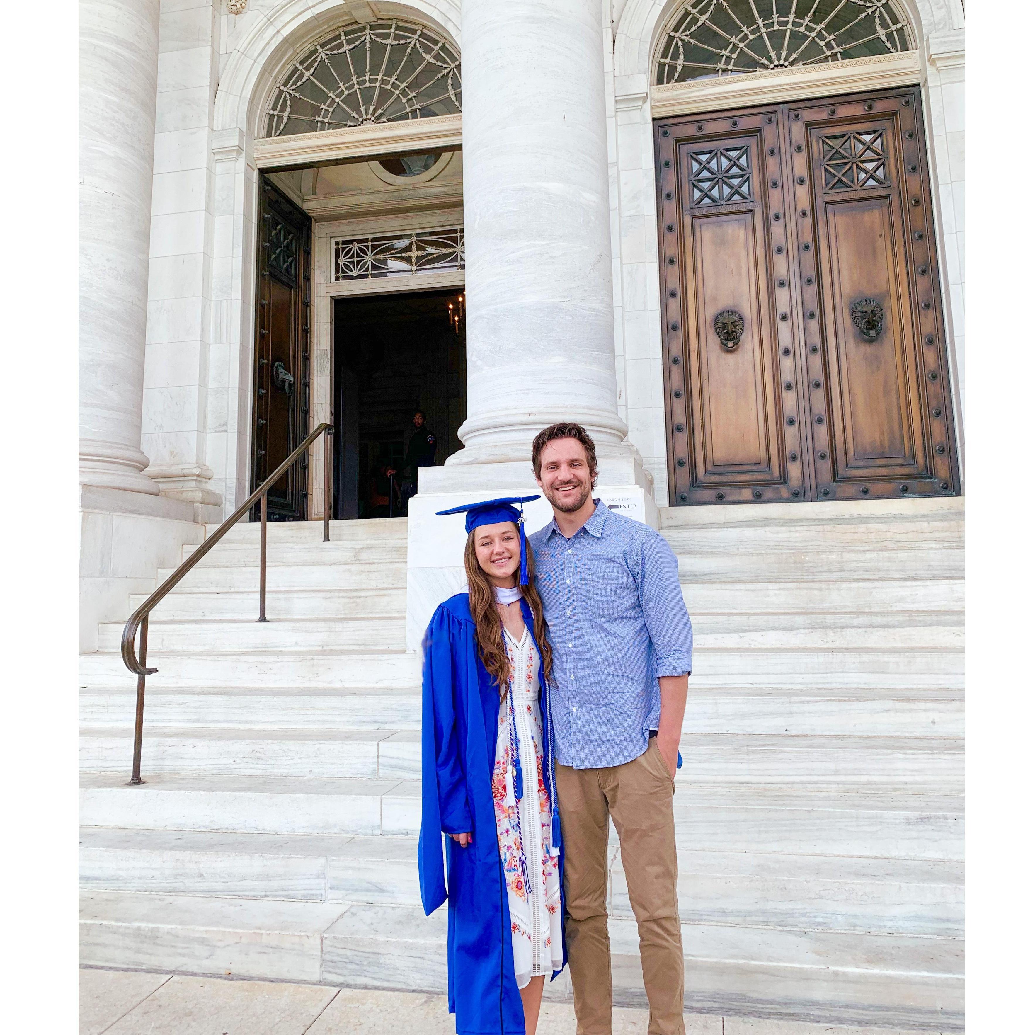 Elise’s graduation day from Marymount University, May 2019