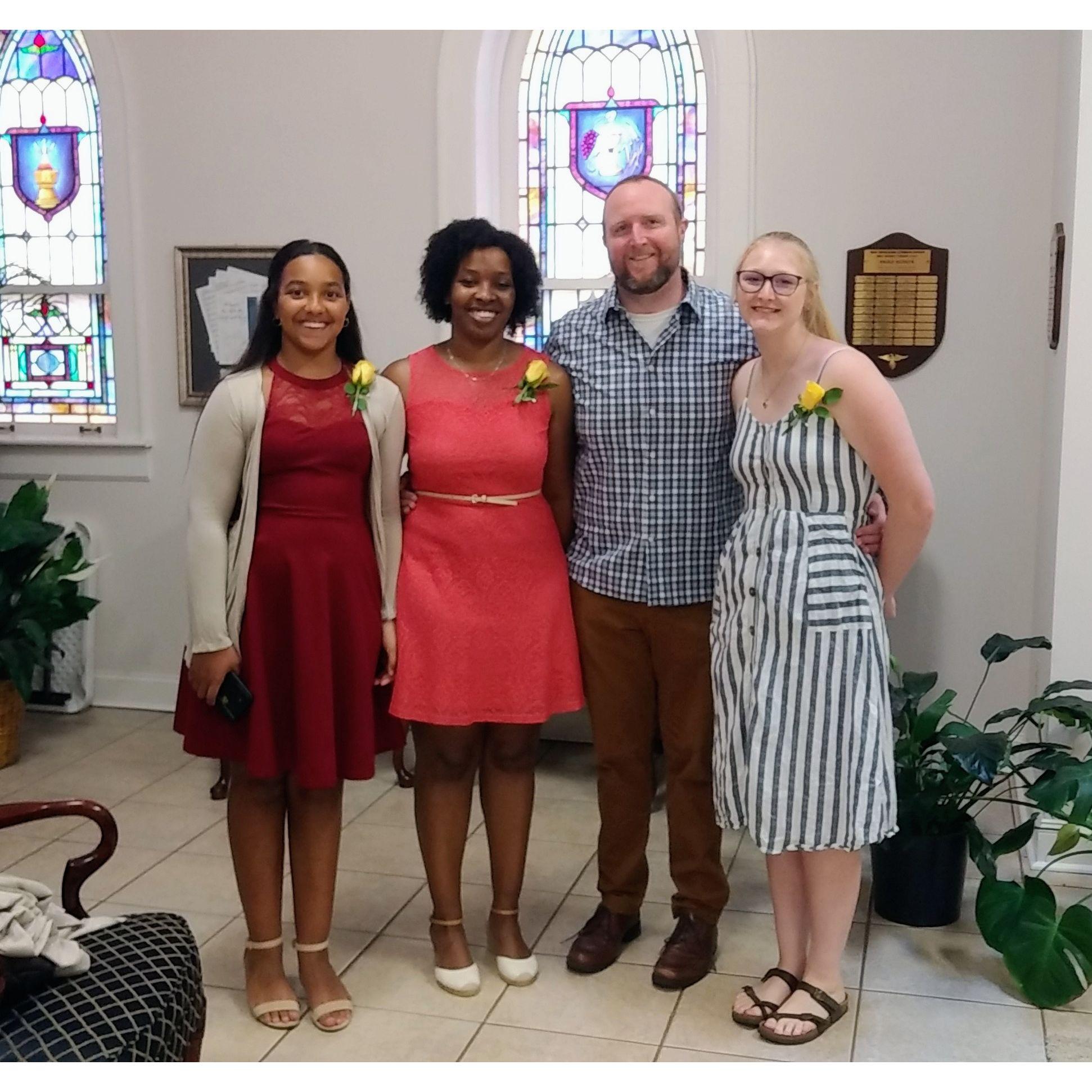New church members of New Jerusalem Lutheran celebration.