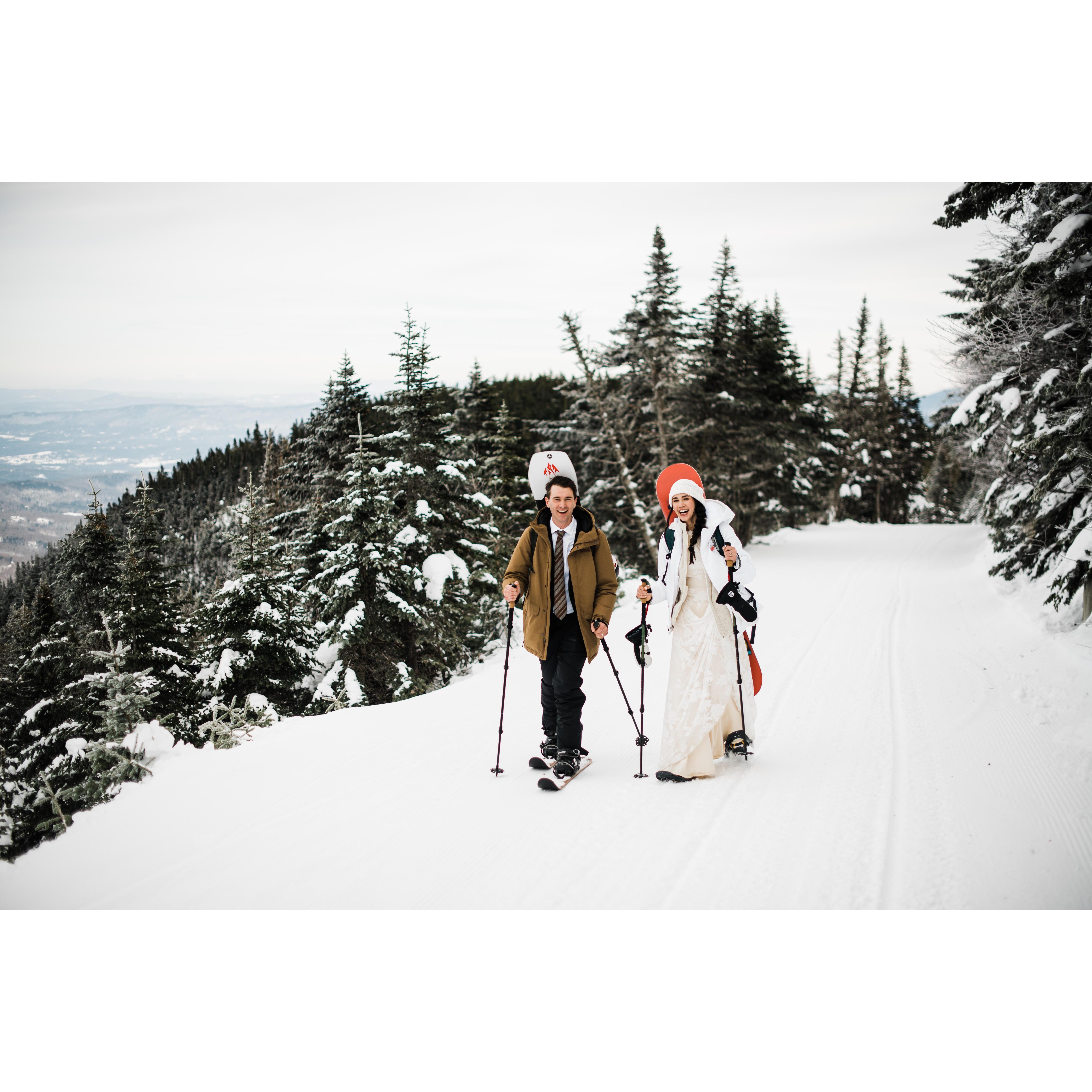 Beautiful views on our ridgeline hike up to the top of Mt. Mansfield!