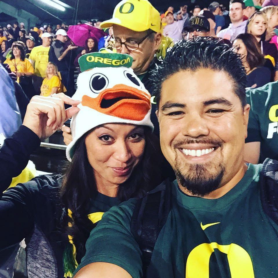 Our first Duck game in Arizona when they won ASU in triple overtime.  It was an epic battle that came down to the wire and the Ducks came out on top!!!