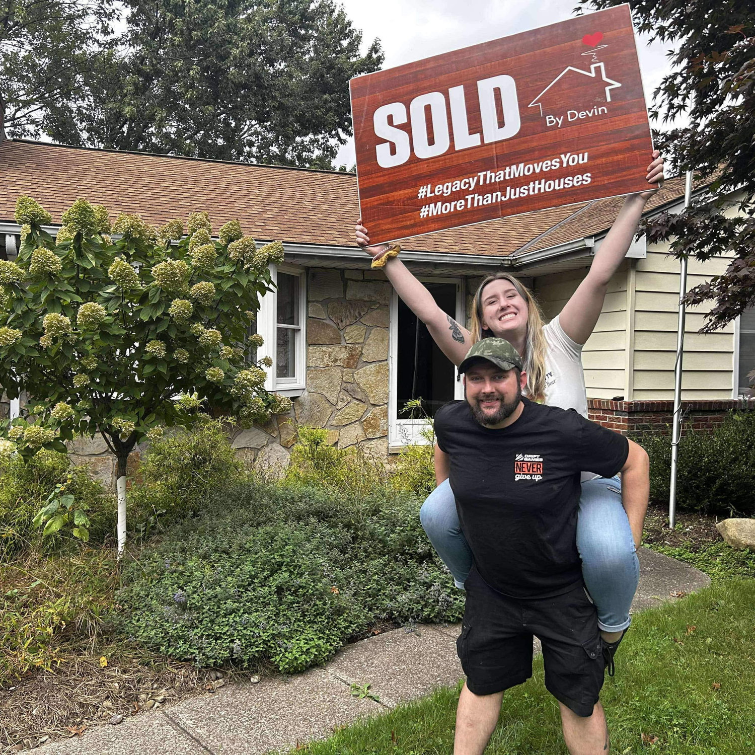 This was taken after we got the keys to our home