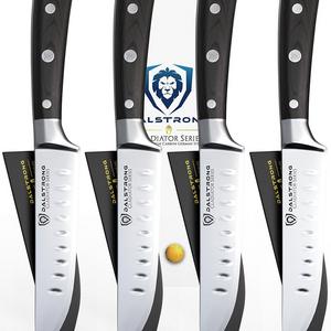 DALSTRONG Steak Knives Set - Gladiator Series - Straight Edge - German HC Steel - w/Sheaths