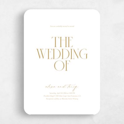 Rounded Wedding Invitation - Cleveland Portrait