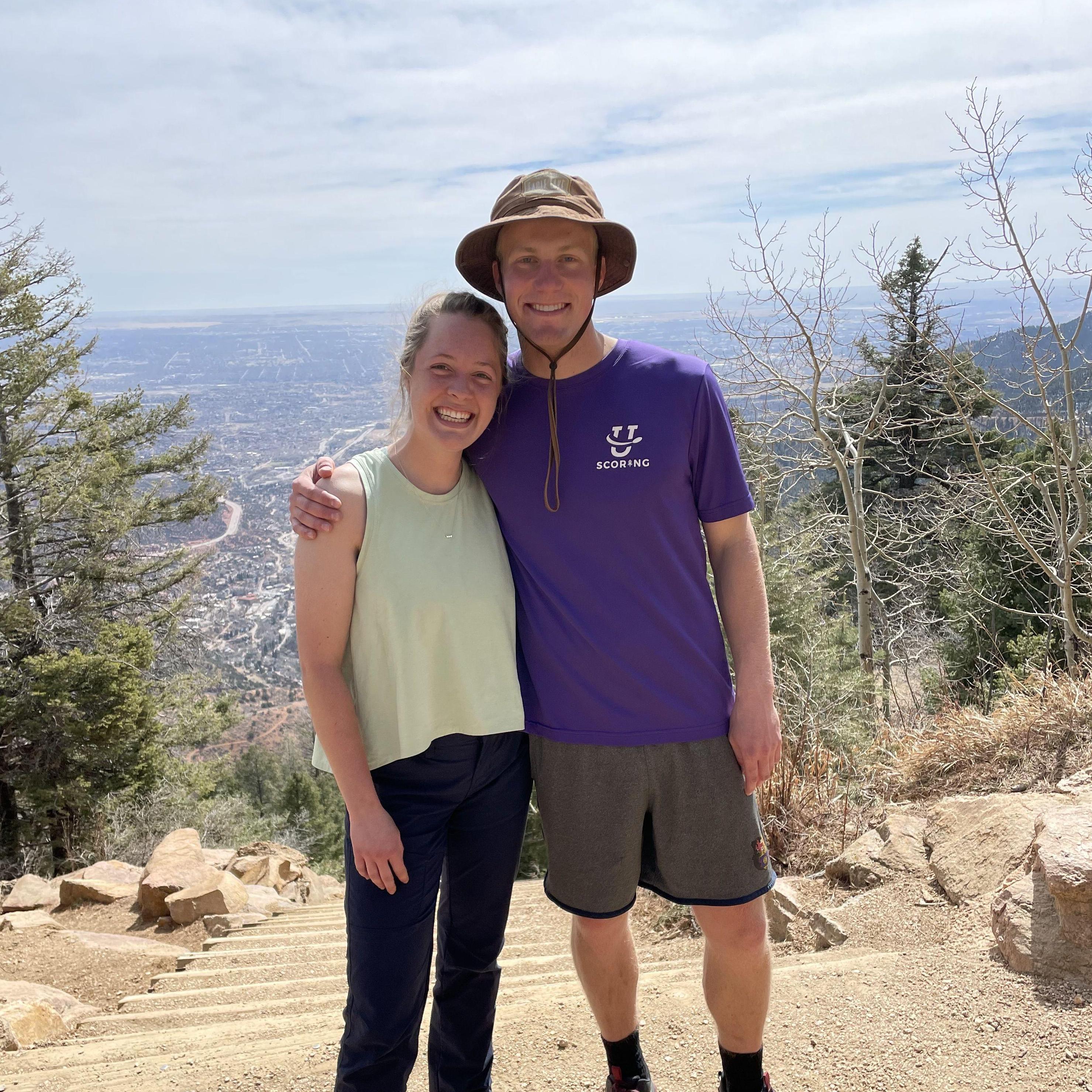 We climbed the Manitou Incline with some friends! (4/17/23)