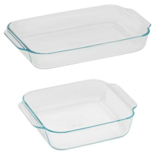 Pyrex Basics Glass Bakeware Set Value Pack, 2 Piece