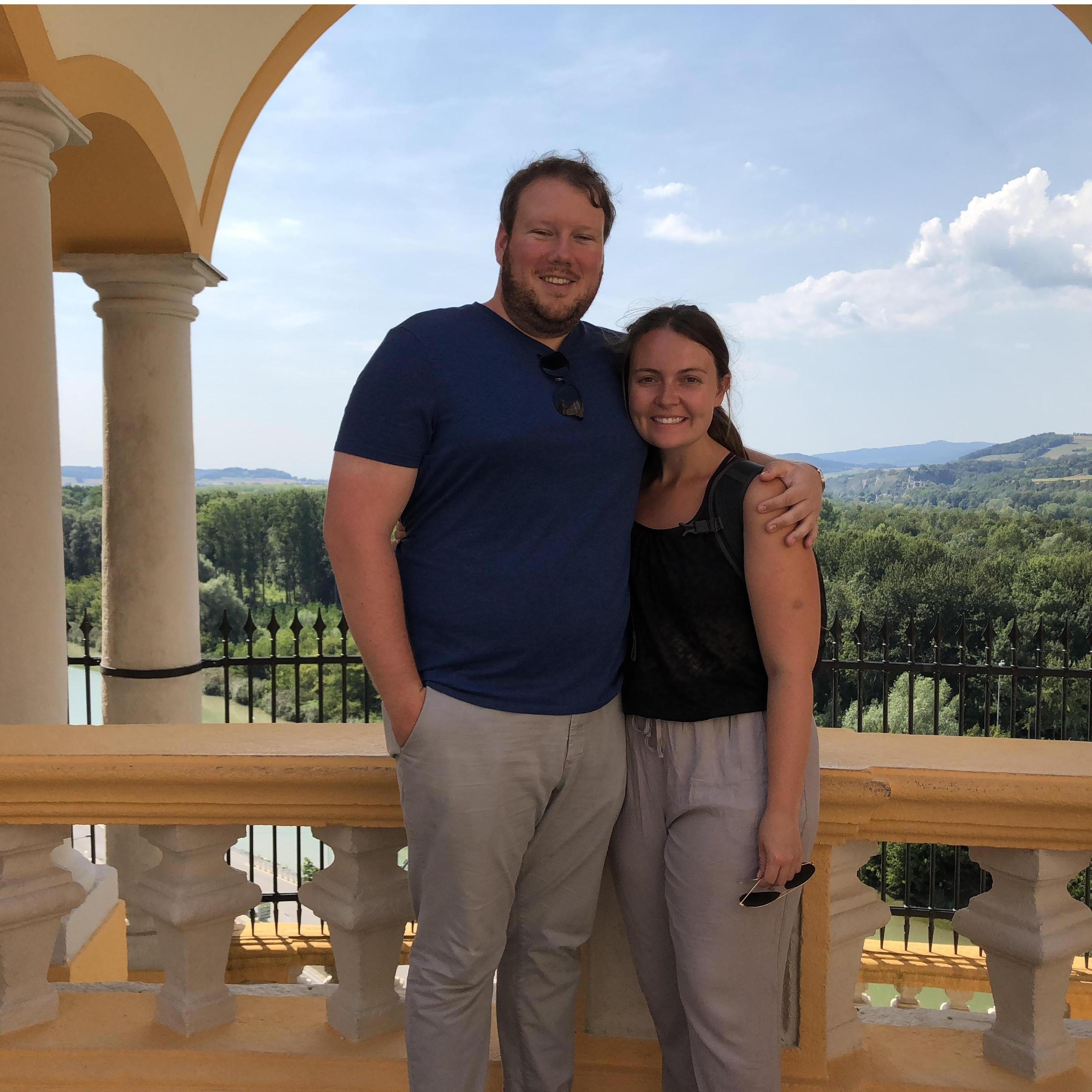 In Melk, Austria after being on different continents for 2 months!