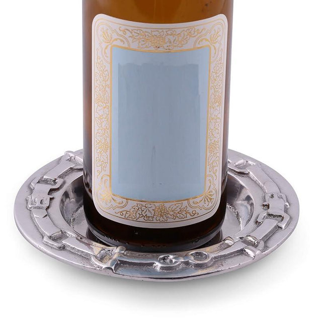 Arthur Court Designs Aluminum Equestrian Horse Bit Polo Style Wine Coaster/Holder Artisan Metal 6 inch Diameter 1 inch Tall