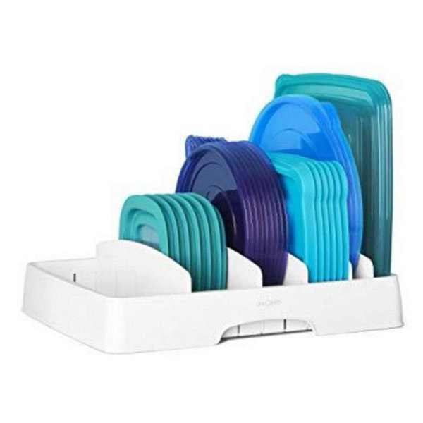 YouCopia StoraLid Adjustable Food Container Lid Organizer for Kitchen Cabinet Storage, Large