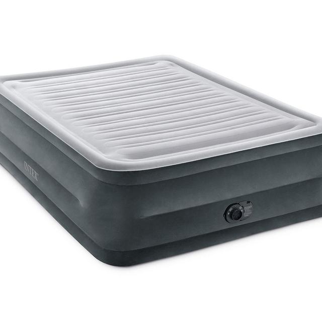 Intex Dura-Beam Deluxe Comfort Plush Air Mattress Series with Internal Pump
