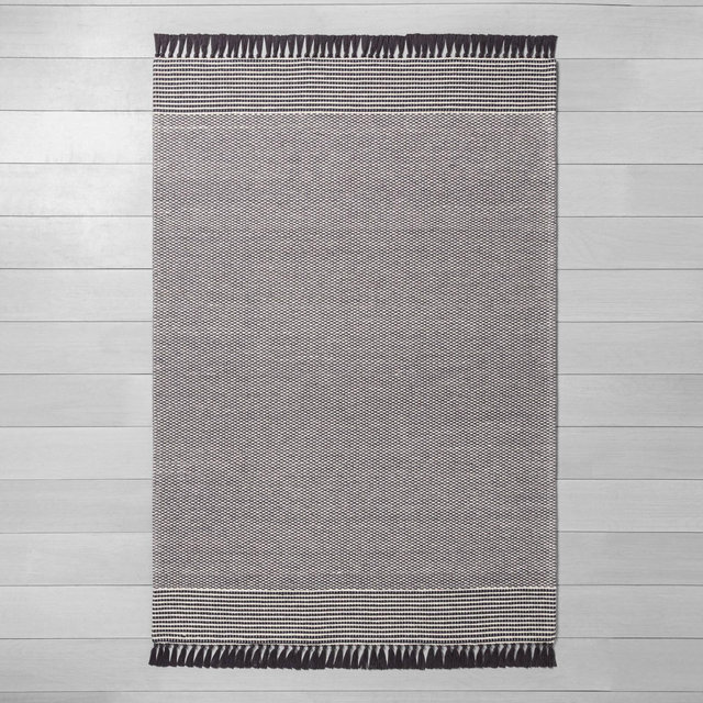 7' x 10' Texture Stripe Area Rug Railroad Gray / Sour Cream - Hearth & Hand™ with Magnolia