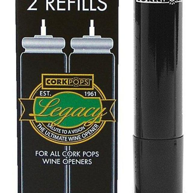 Cork Pops Wine Bottle Opener Refill Cartridge Pack Of 2