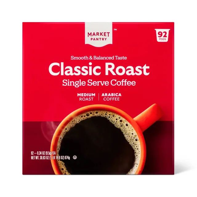 Premium Roast Medium Roast Single Serve - 92ct - Market Pantry™