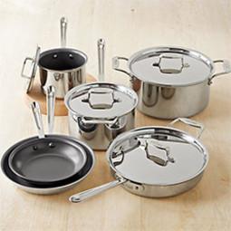 All-Clad d5 Stainless-Steel Nonstick 10-Piece Cookware Set
