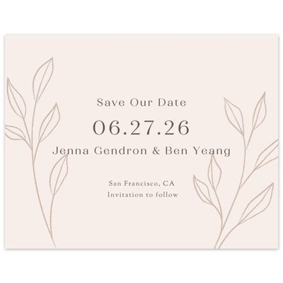 Linen, Beige Wedding Digital Save the Date - Cassis Landscape