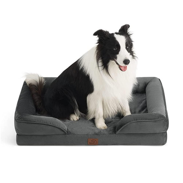 Bedsure Large Orthopedic Dog Bed for Large Dogs - Big Waterproof Dog Bed Large, Foam Sofa with Removable Washable Cover, Waterproof Lining and Nonskid Bottom Couch, Pet Bed
