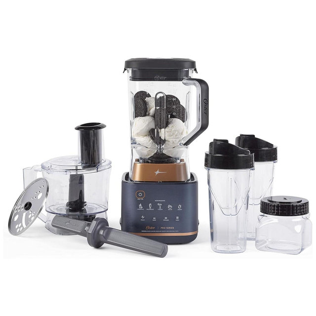 Oster Pro Series Kitchen System with XL 9 Cup Tritan Jar and 2 Blend N Go Cups for Kitchen Use and Small Appliances, Dark Blue