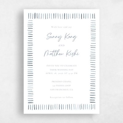 White Wedding Invitation - Lund Portrait