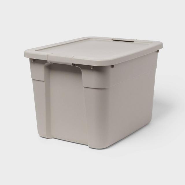 20gal Latching Storage Tote Light Gray - Brightroom™