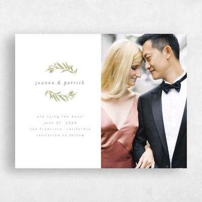 Soft Moss, Green Wedding Save the Date - Callahan Landscape