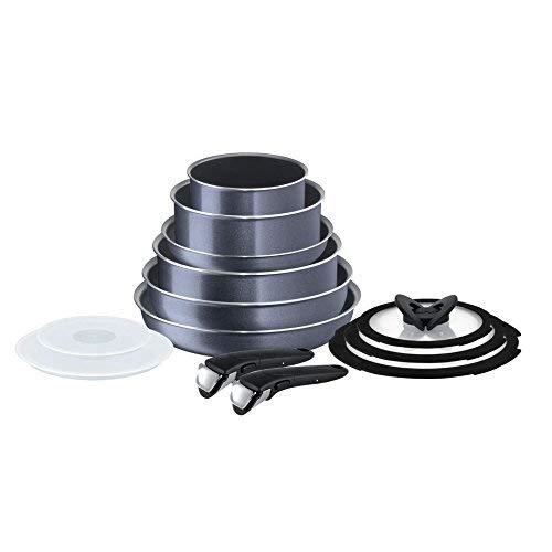 Tefal Ingenio Non-Stick Elegance Cookware Set, 13 Pieces, Black