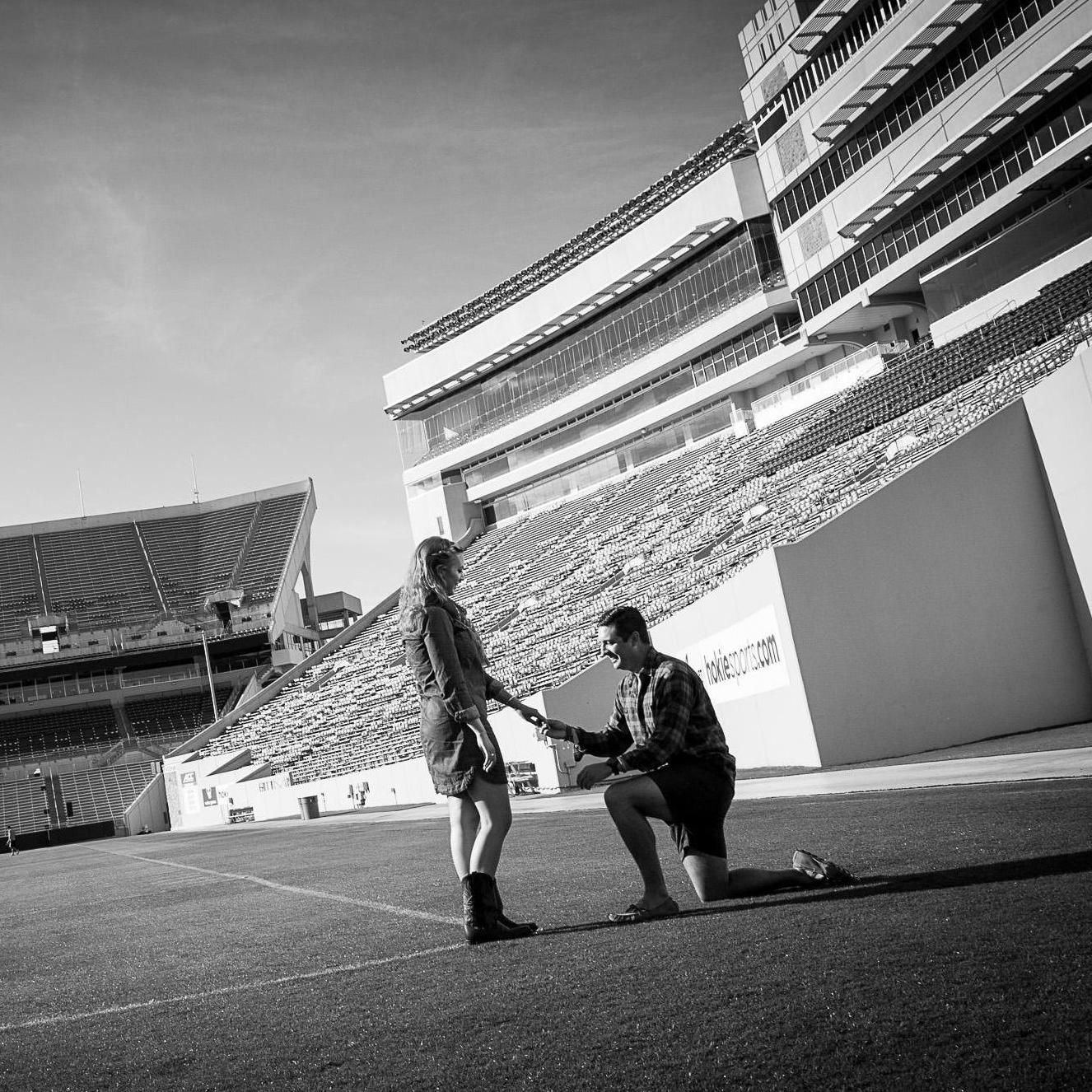 Engagement photo shoot at Virginia Tech