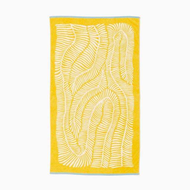 Trailing Ferns Beach Towel, Dark Horseradish