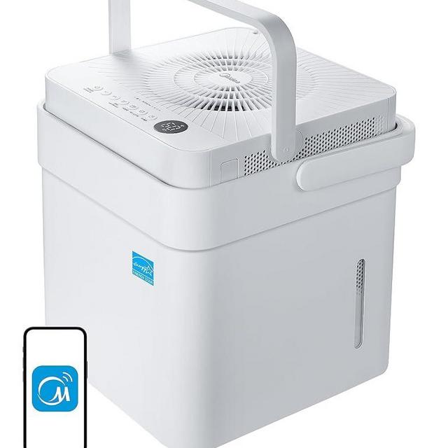Midea Cube 50 Pint Dehumidifier for Basement and Rooms at Home for up to 4,500 Sq. Ft., Built-in Pump, Drain Hose Included, Smart Control, Works with Alexa (White), ENERGY STAR Most Efficient 2023