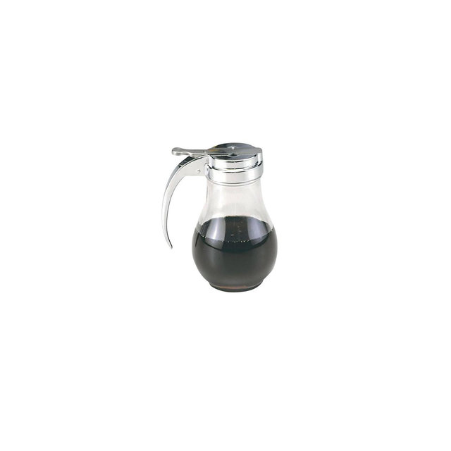 Norpro Silver/Clear Glass/Steel Syrup Dispenser 12 oz