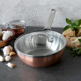 Bobby Flay Copper Clad Chef's Pan with Lid