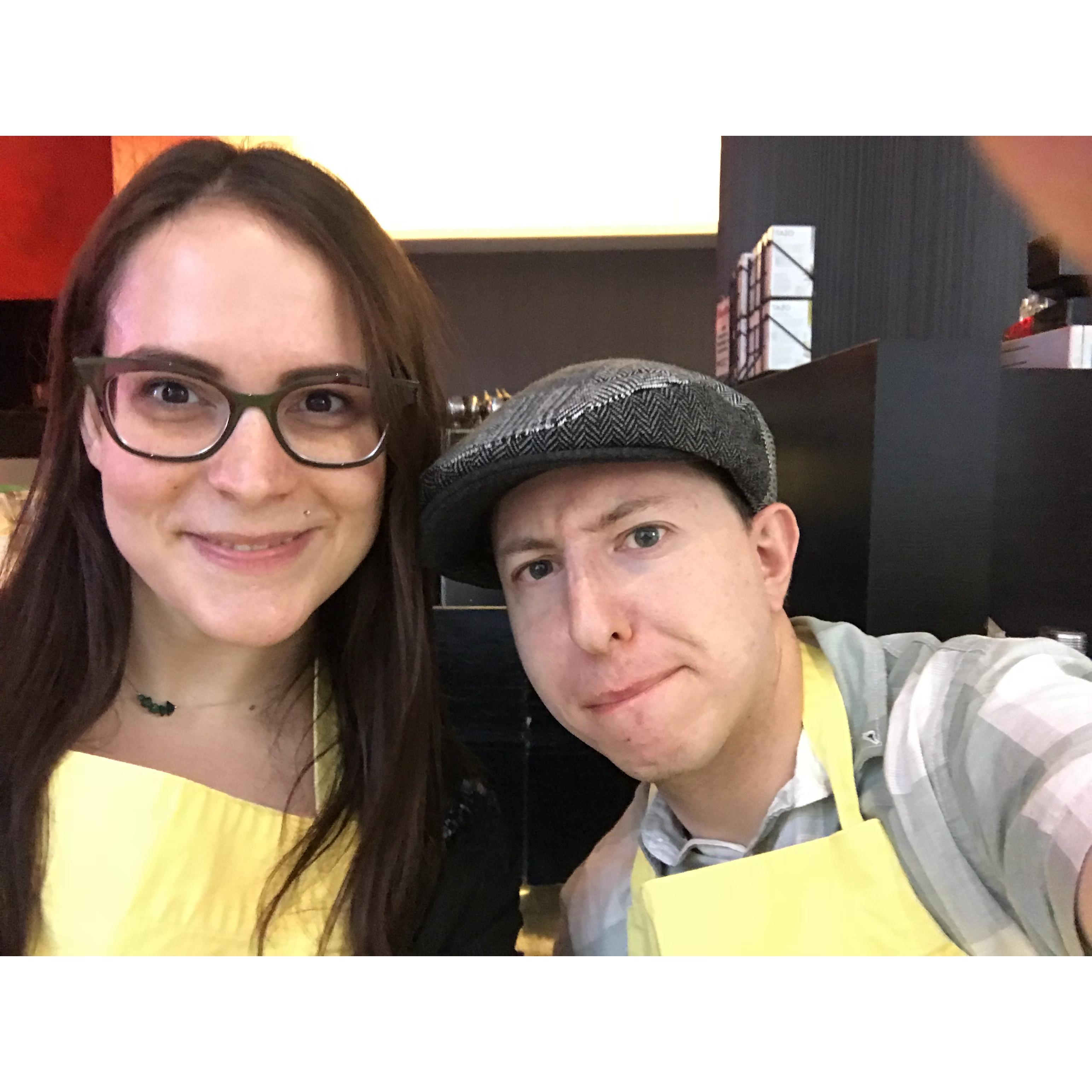 Making sushi for our anniversary!