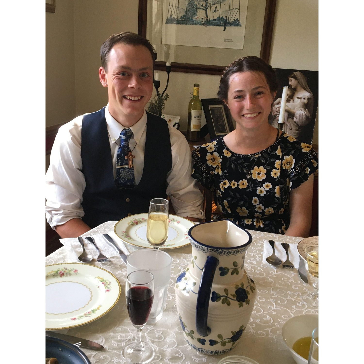 Dinner at the Tabeling's home after our Betrothal