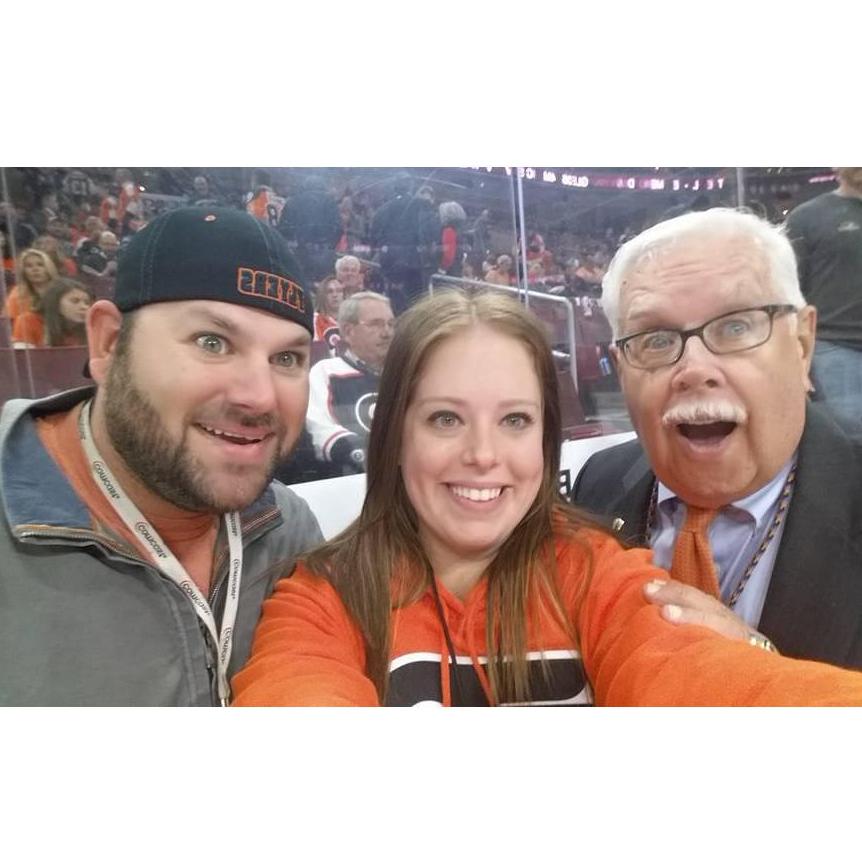 October 2015. Our first Flyers game together!