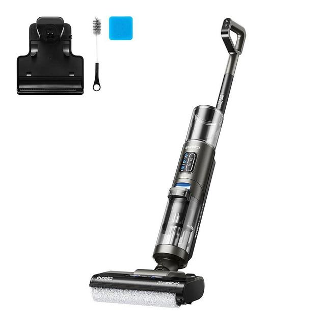 Eureka RapidWash Cordless Wet Dry Vacuum Mop Self Cleaning Smart Cleaner for Carpet Hard Floors Sticky Messes Pet Hair, NEW430BL, Black