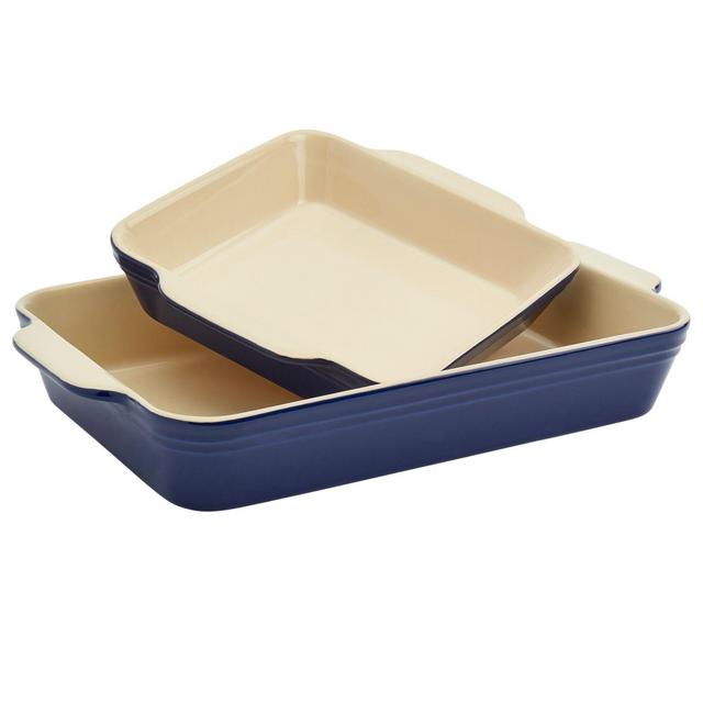 Our Table™ 2-Piece Stoneware Bakers Set in Blue