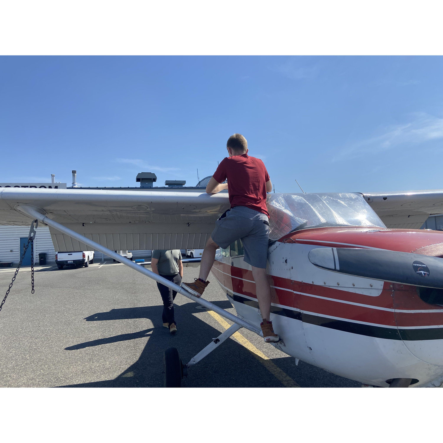 The first time Tyler got to fly a plane...