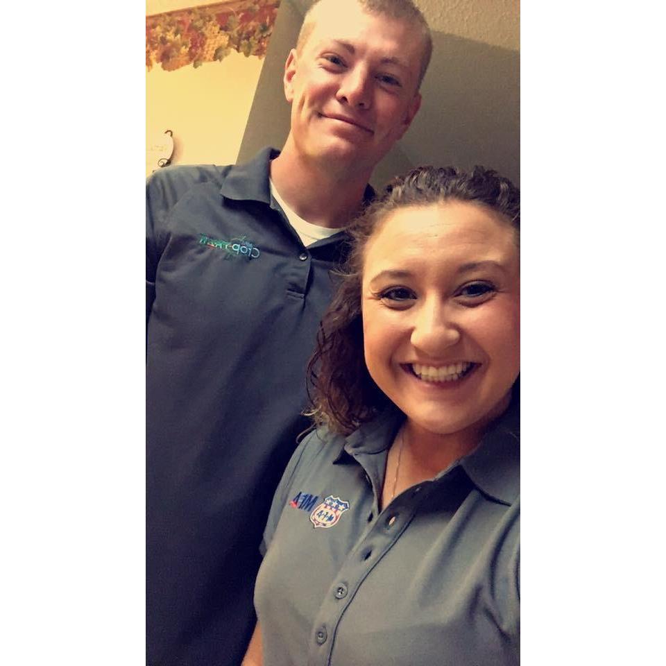 Our first picture after we both were officially MFA employees! July 2017