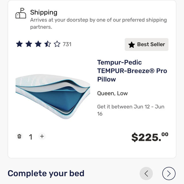 Tempur-pedic pillow x 2
